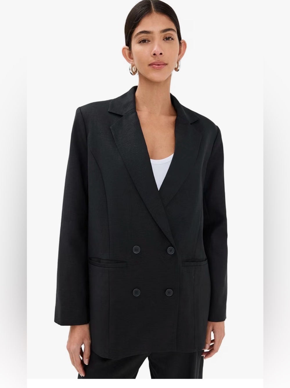 LIONESS La Quinta Double Breasted Blazer size medium linen